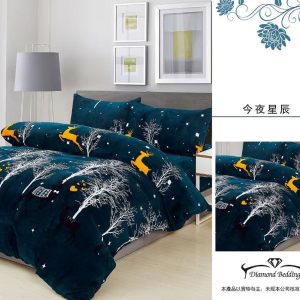 法蘭絨 鋪棉床包兩用被四件式組 【今夜星辰】保暖 冬天必備 加高35cm