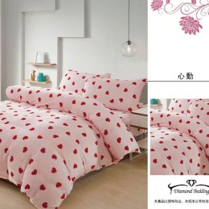 法蘭絨 鋪棉床包兩用被四件式組 【心動】保暖 冬天必備 加高35cm
