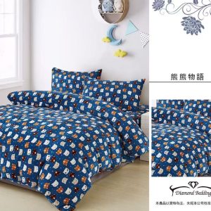 法蘭絨 鋪棉床包兩用被四件式組 【熊熊物語】保暖 冬天必備 加高35cm