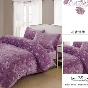 法蘭絨 鋪棉床包兩用被四件式組 【花香情思】保暖 冬天必備 加高35cm