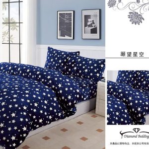 法蘭絨 鋪棉床包兩用被四件式組 【願望星空】保暖 冬天必備 加高35cm